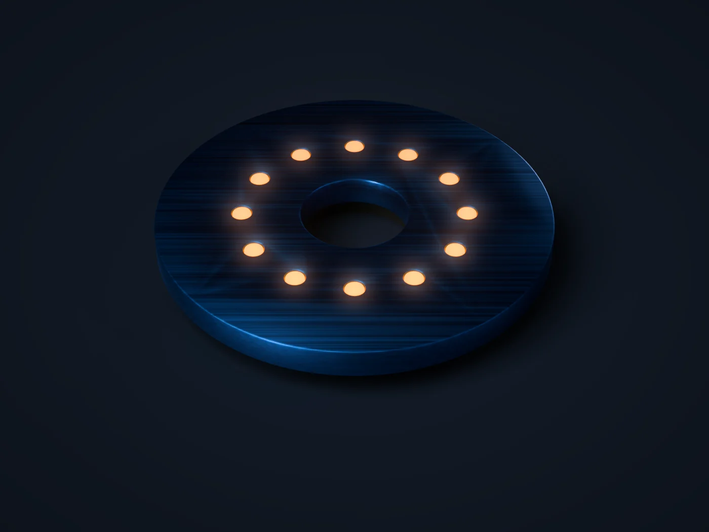 Anillo de 12 LEDs ámbar