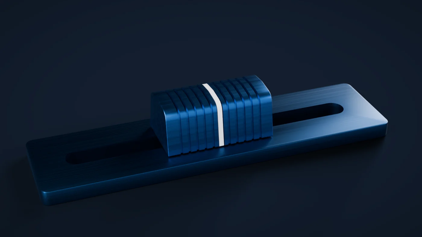 Fader horizontal azul